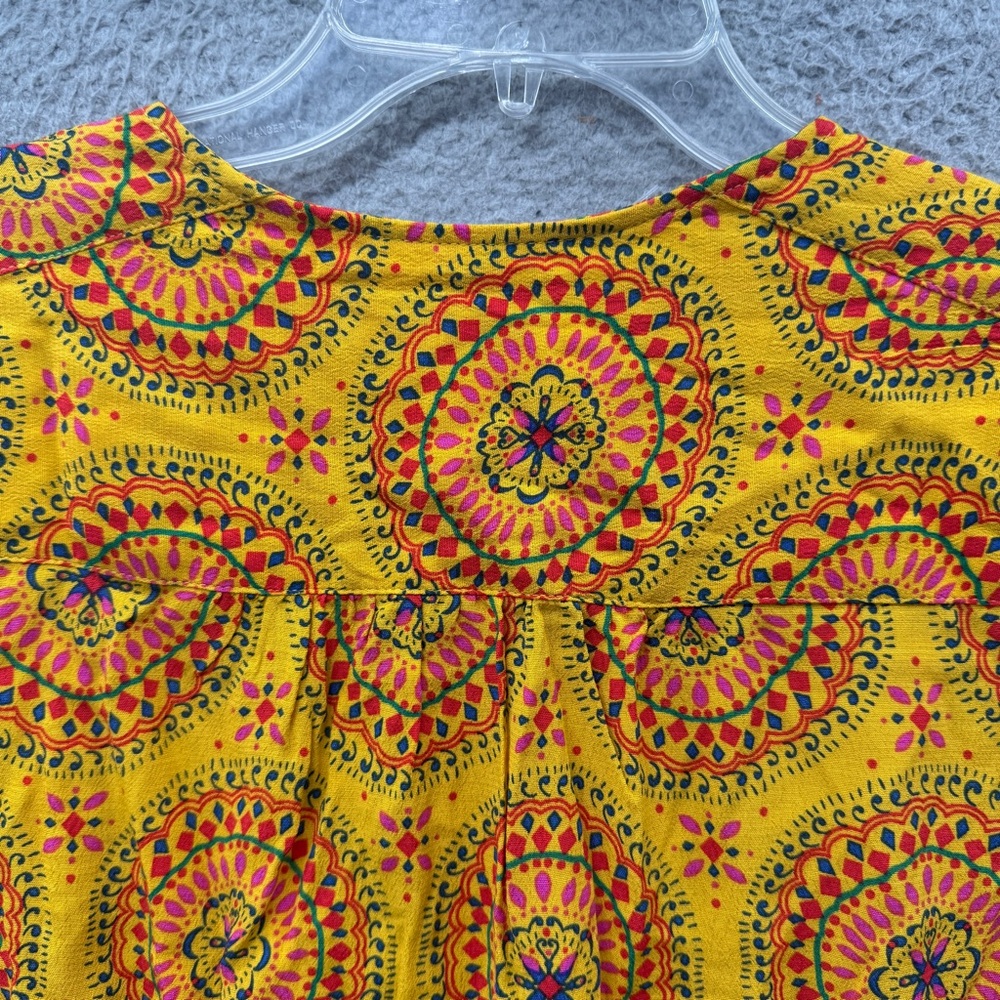 Maeve Yellow Paisley Tie-Waist Blouse - Picture 11 of 11